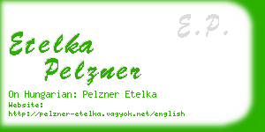 etelka pelzner business card